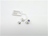 Ohrringe Namuri Dame Rondo in Weißgold Zaffiro 0.48 Ct ORCOL02/ZA - ORCOL02/ZA